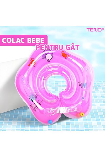 Teno Colac de Gat pentru Bebelusi Teno®, curea de prindere, usor de umflat, manere, 0-24 luni, roz