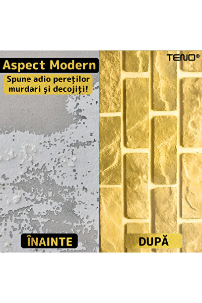 Teno Set 30x Tapet Marmura Premium 3D Teno®, suprafata acoperire 5.4 mp, 30x60 cm, model 60, auriu