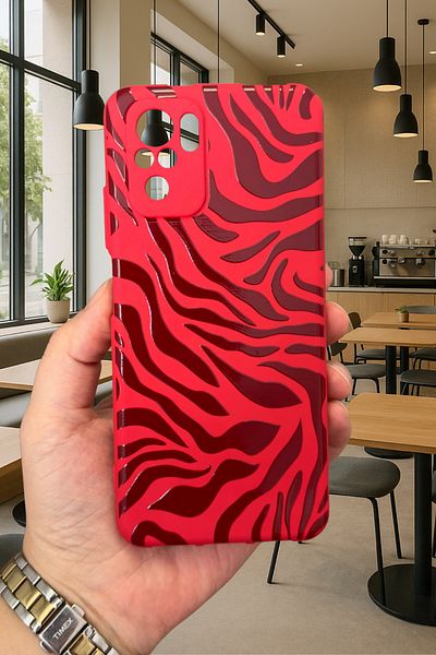 Vip Case Xiaomi Redmi Note 10 and 10S Compatible Zebra Pattern Silicone Shock Absorbing Classic Protected Rubber Case277