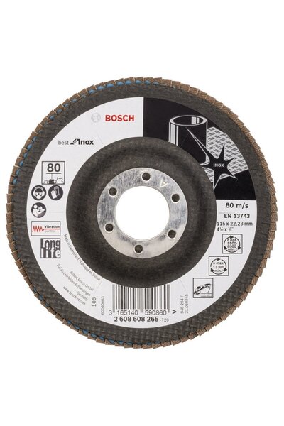 Bosch Best For Inox 115 mm 80 K Flap Disk