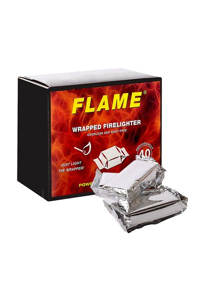 Teno Set of 40 Teno® Fire Starter Cubes, individually wrapped fire starters, camping, hiking