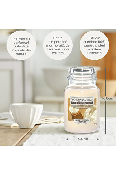 Yankee Candle Large Jar Scented Candle, Vanilla Frosting, 538gr.