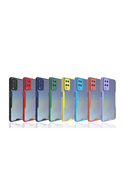 noktaks Oppo A54 4g Compatible - Case Edge Color Back Transparent Parfe Cover - Navy Blue - T17472