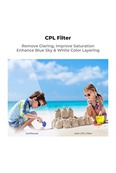 K&F CONCEPT UV + CPL + ND16&PL + ND32&PL + ND64&PL + ND256&PL ( DJI Osmo Pocket 3 combo Uyumlu )