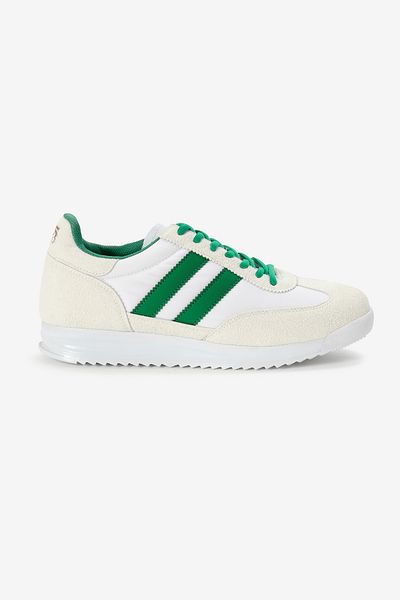 Tonny Black Unisex White Green Thermo Sole Double Stripe Lace up Sports Shoes