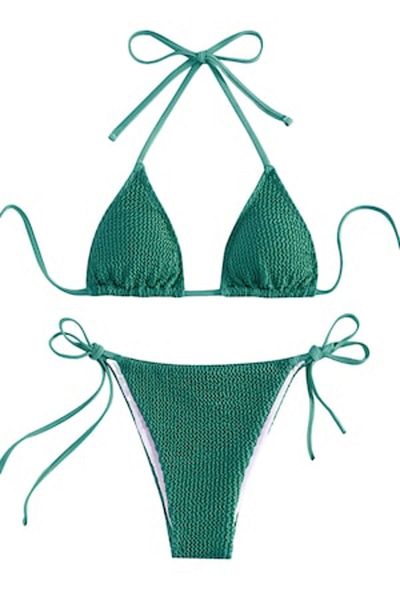 Mixbo Costum de Baie, Doua Piese, Creponat, Deep Green, Mixbo, marime S