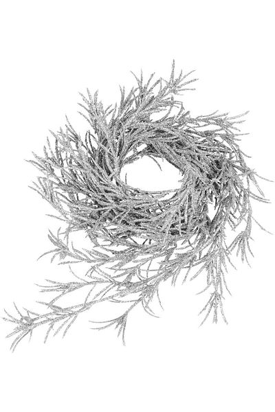 Kistore Set of 3 KI Store Christmas garlands, tinsel, silver, 183 cm