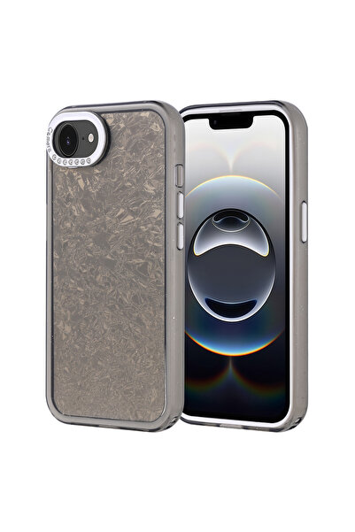 zore غطاء حماية لهاتف آيفون 16E بتصميم حجري - أسود