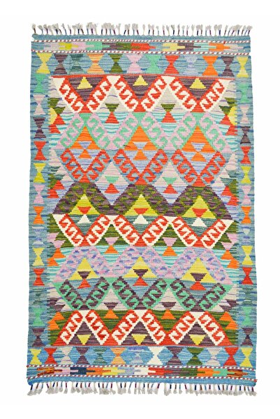 Handmade Yün İplikten El Dokuma Afgan Kilim 83x125 cm (1.04 m²)