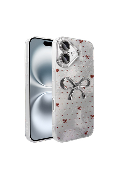 noktaks iPhone 16 Plus Compatible Case Protective Ponti Silicone Cover with Camera Protection Figure-Light Blue-T36591