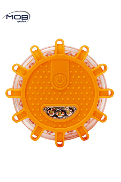 Mob LED Warning Light with 9 Flash Modes, Magnetic Base, Hook Mount, Waterproof Battery Operated