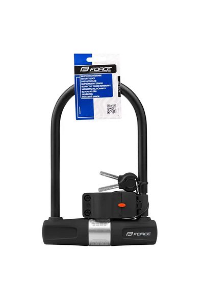 Force Antifurt U-lock cu suport de prindere 11.5 x 18.9 cm Negru