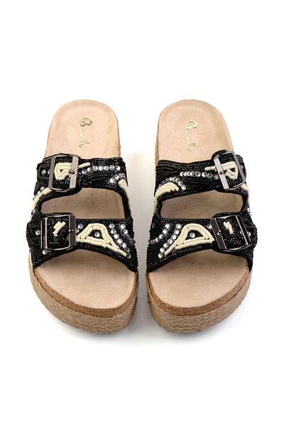 Bambi Black Women's Slippers K04678080587