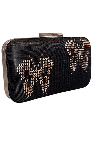 Uretti - Sefa 4419 9597 Handmade Butterfly Motif Wire Breaking Detailed Evening Dress Shoulder Bag