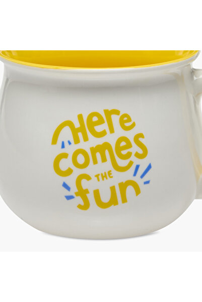 Lifestyle Slogan Print Ceramic Mug - 400 ml