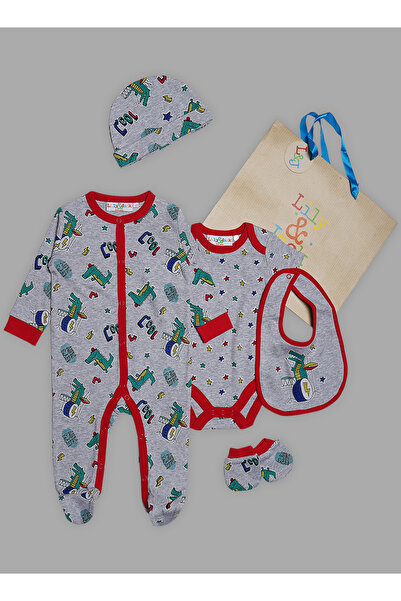 lily and jack طقم مكون من 5 قطع من رومبر وبدلة جسم للأطفال