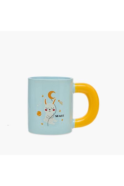 Lifestyle Space Cat Print New Bone China Mug with Handle - 420 ml