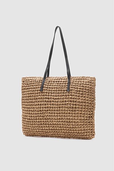 Boleine Straw Tote Bag Beige Women's Straw Bag Bl25001