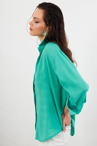 Cool & Sexy Cămașă de bază verde pentru femei SOL3664