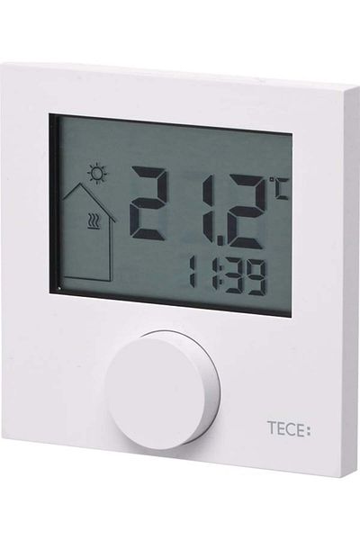 TECE Ambient thermostat for underfloor heating, TECEfloor RT-D Standard, 230 V, with digital display, 774