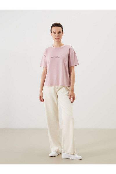 LC Waikiki New Season Crew Neck Printed Women's T-Shirt - S5Pu46Z8