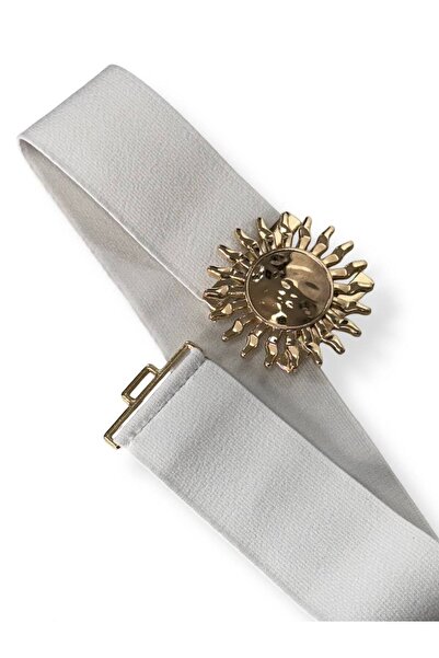 Kemerix Women's Gold Buckle Elastic Waist Belt Corset