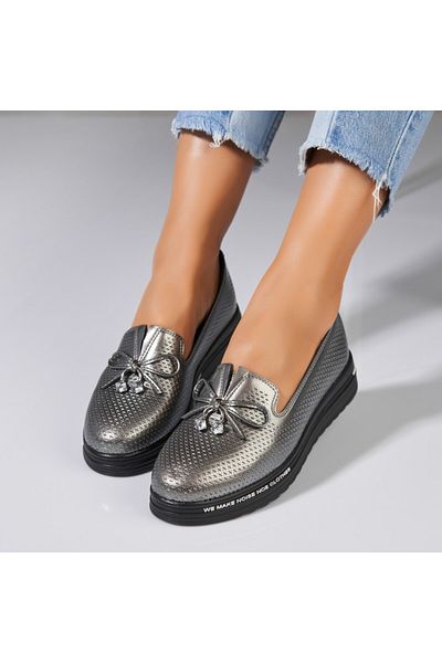 Joana Pantofi dama casual Gri din Piele Ecologica Romey