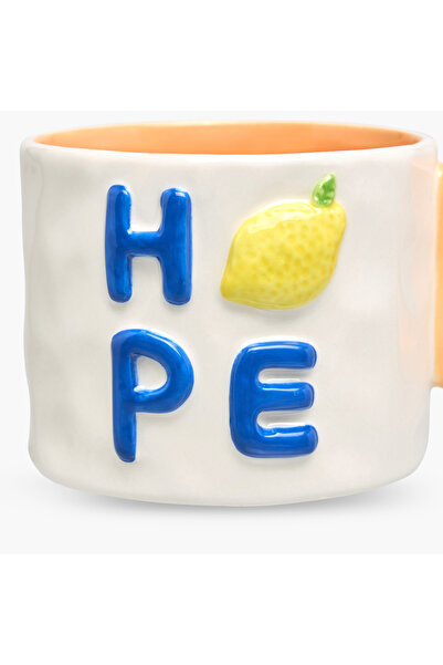 Lifestyle Lemon Accent Ceramic Mug with Handle - 380 ml