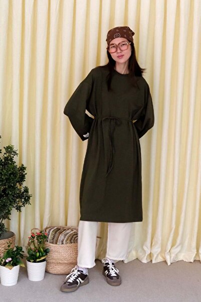 Ceylan Otantik Khaki Long Body Tunic