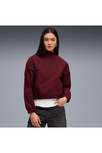Puma Her Relaxed Women's Burgundy Sweatshirt