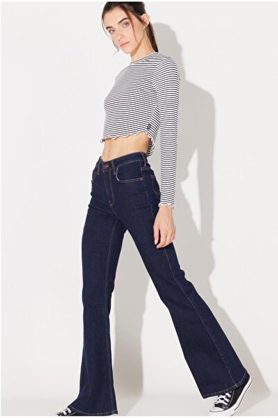 QUUL'Y COOL KADIN YÜKSEKBEL LİKRALI İSPANYOL PAÇA TOPARLAYICI JEAN'S