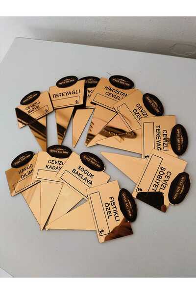 Aksaray Tasarım Atölyesi Saplamalı Yaz-sil Pastane Özel Kesim Pleksi Etiketi ...