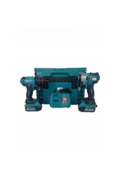 barste Impact Drill + Screwdriver Kit, 2x 36V 8Ah Batteries, Torque 300Nm