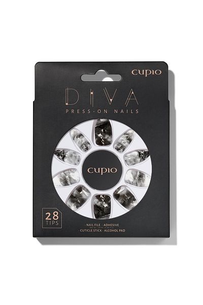 Cupio Sada umělých nehtů Diva - Klasický mramor