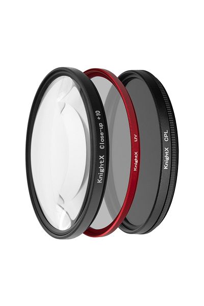 KnightX Set UV, CPL, CloseUp Macro +10, Entuziast, 49mm + Husa & Laveta CADOU