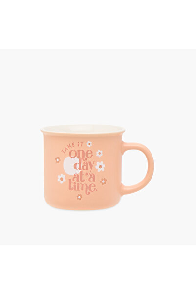 Lifestyle كوب سيراميك بطبعة شعار - 350 مل