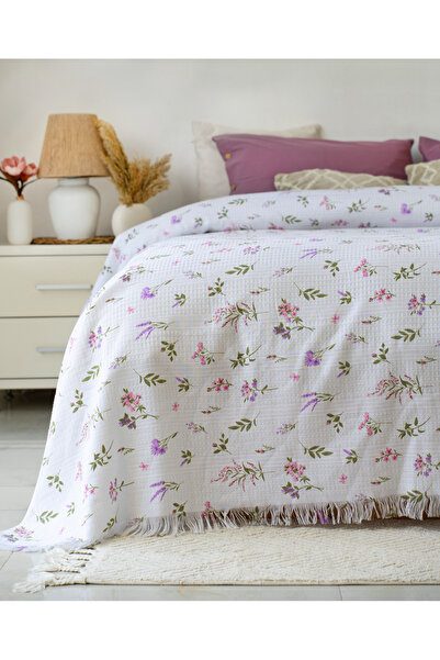 Lavien Home %100 Pamuk Çift Kişilik Waffle Pike Yatak Örtüsü 220x240cm