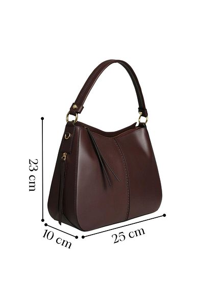 Platin Purple Leather Women's Shoulder Bag