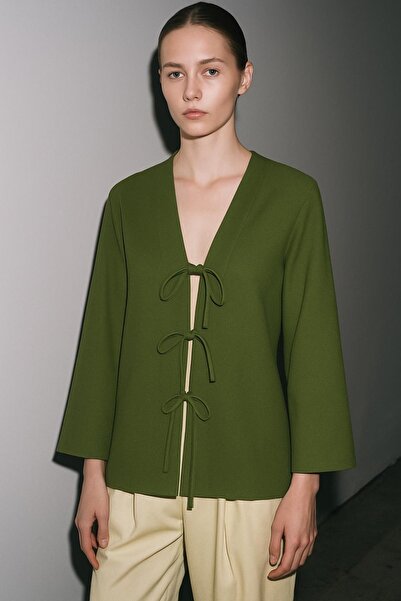 HAKKE Bow Detail Cardigan