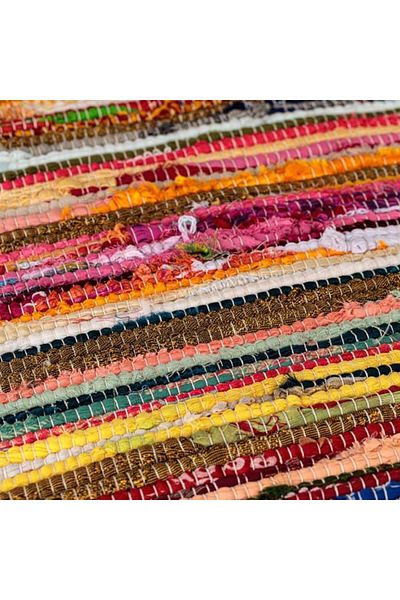 TOPI TOY Multicolored rug, traditional, rustic, 120x90 cm, cotton and polyester