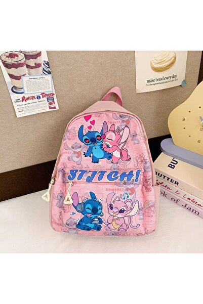 Choice Stitch-B Stitch Fashion Nylon Backpack, Cartoon Stitch Print Daypack, Suitable for School And Light