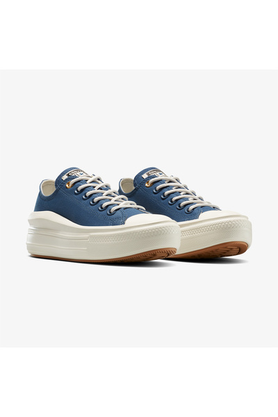 Converse حذاء رياضي Chuck Taylor All Star Move Platform للجنسين باللون الأزرق