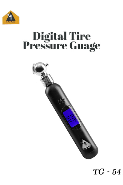 Safari مقياس ضغط الإطارات الرقمي TG-54 مع شاشة LCD، ومقبض مانع للانزلاق ووظيفة الإيقاف التلقائي