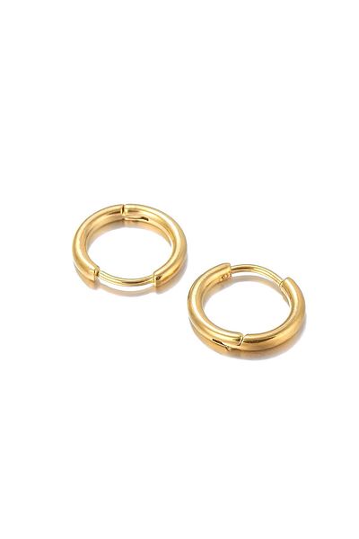 Janset 8mm Hoop Steel Earrings - Small Size Hoop Earrings