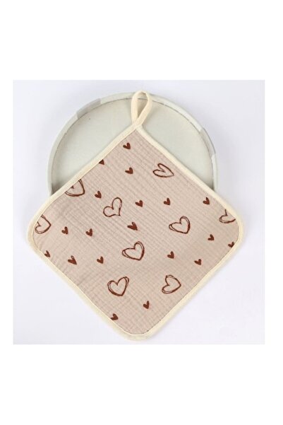 CLICK Prosop absorbant din bumbac pentru bebeluși, 25x25 cm, model inimă, cu ...