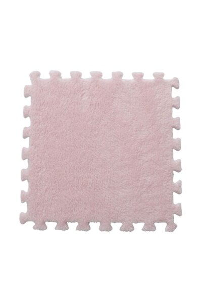 Flo Set 10 Piese Covor tip Puzzle, Spuma EVA, Pufos, 30 x 30 x 1 cm, Roz Pudrat