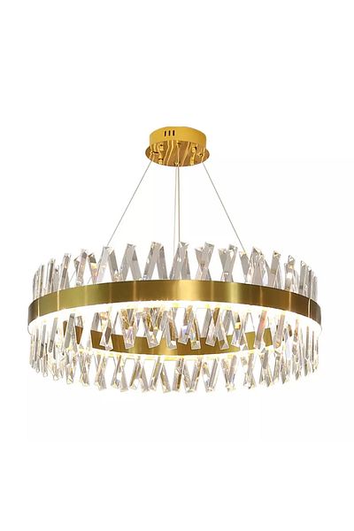 LUXXO Candelabru LED, 78W, tricolor, aluminiu, cristale, 80cm, Diamonds Medium