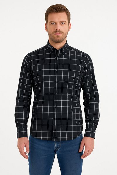ModaPlaza Men's Long Sleeve Shirt