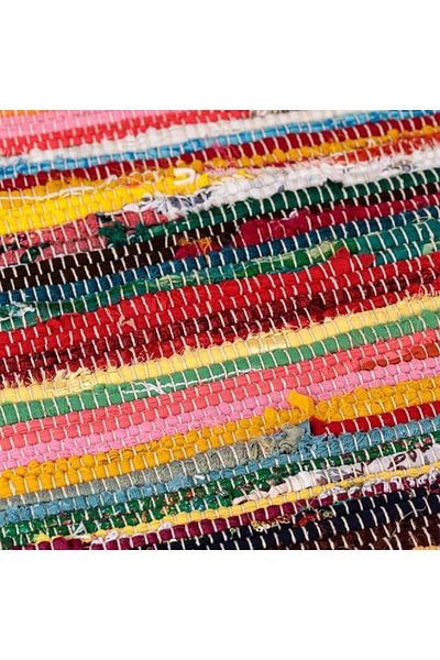 TOPI TOY Multicolored rug, rustic, 100x70 cm, with fringes