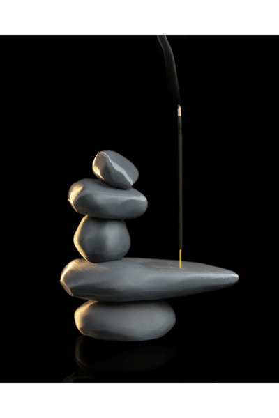 CANEREGE dekoratif tütsülük taş şeklinde 3Dbaskı